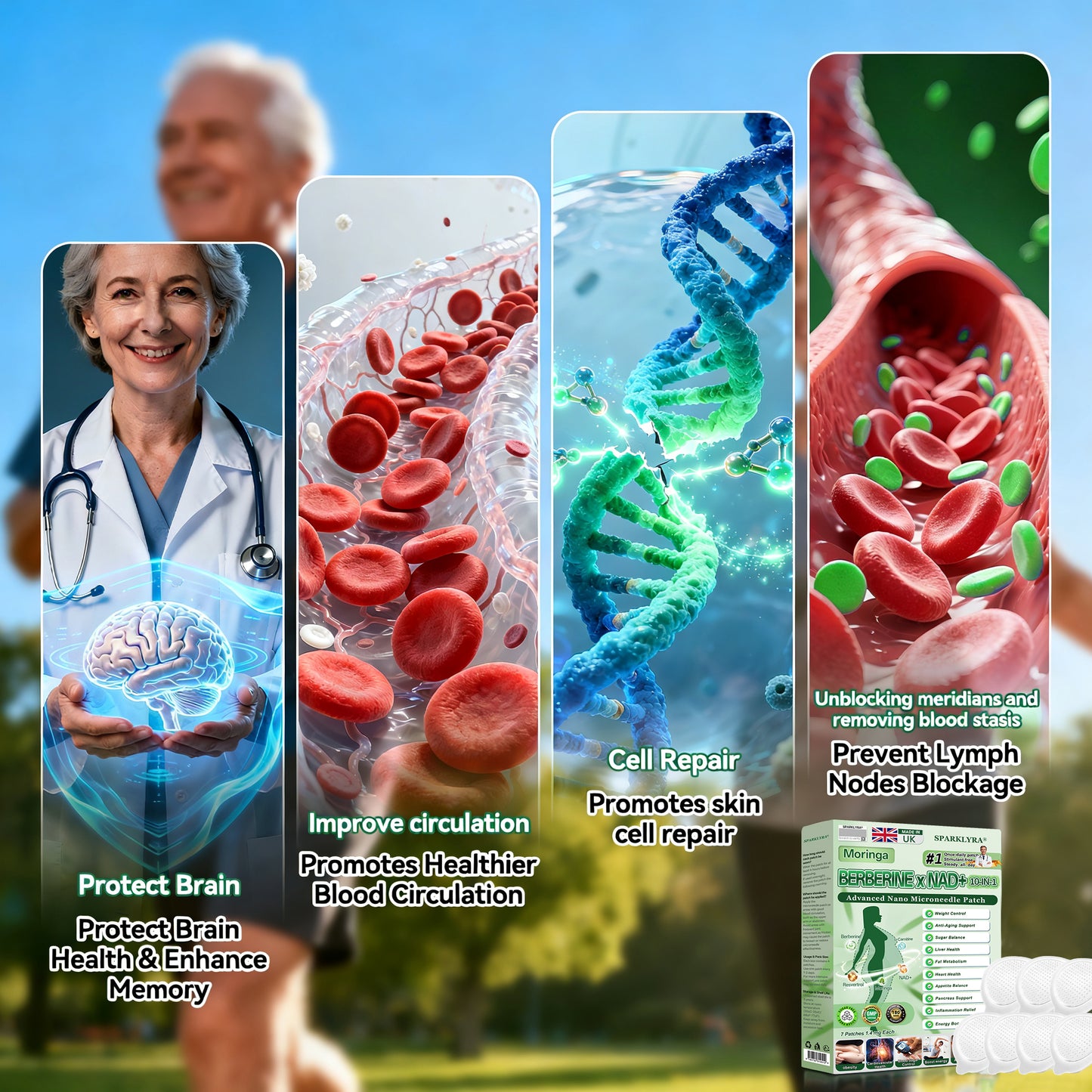 𝐔𝐊 𝐃𝐨𝐜𝐭𝐨𝐫 𝐑𝐞𝐜𝐨𝐦𝐦𝐞𝐧𝐝𝐞𝐝| 𝐒𝐩𝐚𝐫𝐤𝗹𝘆𝗿𝗮® 🇬🇧 🌹 𝐌𝐨𝐫𝐢𝐧𝐠𝐚 𝐁𝐞𝐫𝐛𝐞𝐫𝐢𝐧𝐞 × 𝐍𝐀𝐃⁺ 𝟏𝟎-𝐢𝐧-𝟏 𝑨𝒅𝒗𝒂𝒏𝒄𝒆𝒅 𝐍𝐚𝐧𝐨 𝑴𝒊𝒄𝒓𝒐𝒏𝒆𝒆𝒅𝒍𝒆 𝐏𝐚𝐭𝐜𝐡 (𝐉𝐮𝐬𝐭 𝐨𝐧𝐜𝐞 𝐚 𝐝𝐚𝐲, 𝐯𝐢𝐬𝐢𝐛𝐥𝐞 𝐜𝐡𝐚𝐧𝐠𝐞𝐬 𝐢𝐧 𝟕 𝐝𝐚𝐲𝐬）